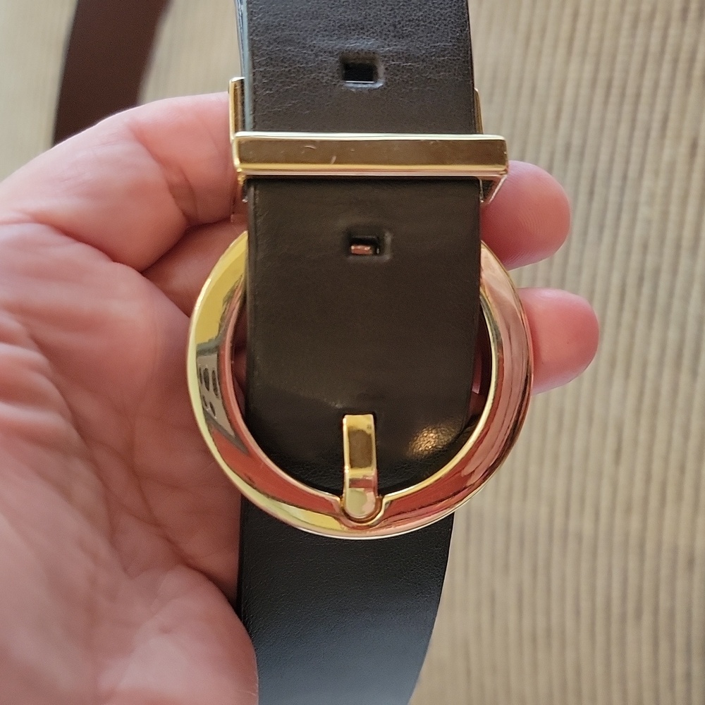 Calvin Klein Black Synthetic Leather Belt